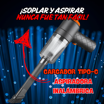 TurboClean Pro 6000 – Aspiradora Inalámbrica Multifuncional para Auto, Hogar y Oficina