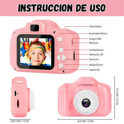 Cámara Digital Infantil 1080P – Juguete Educativo para Niños con Regalo Sorpresa 🎁