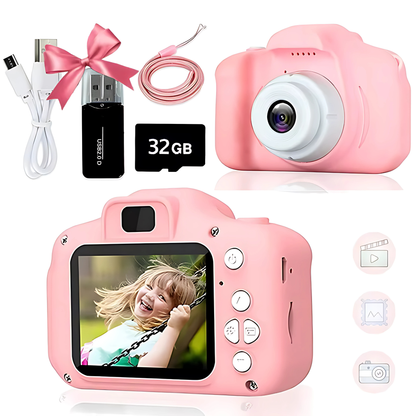 Cámara Digital Infantil 1080P – Juguete Educativo para Niños con Regalo Sorpresa 🎁