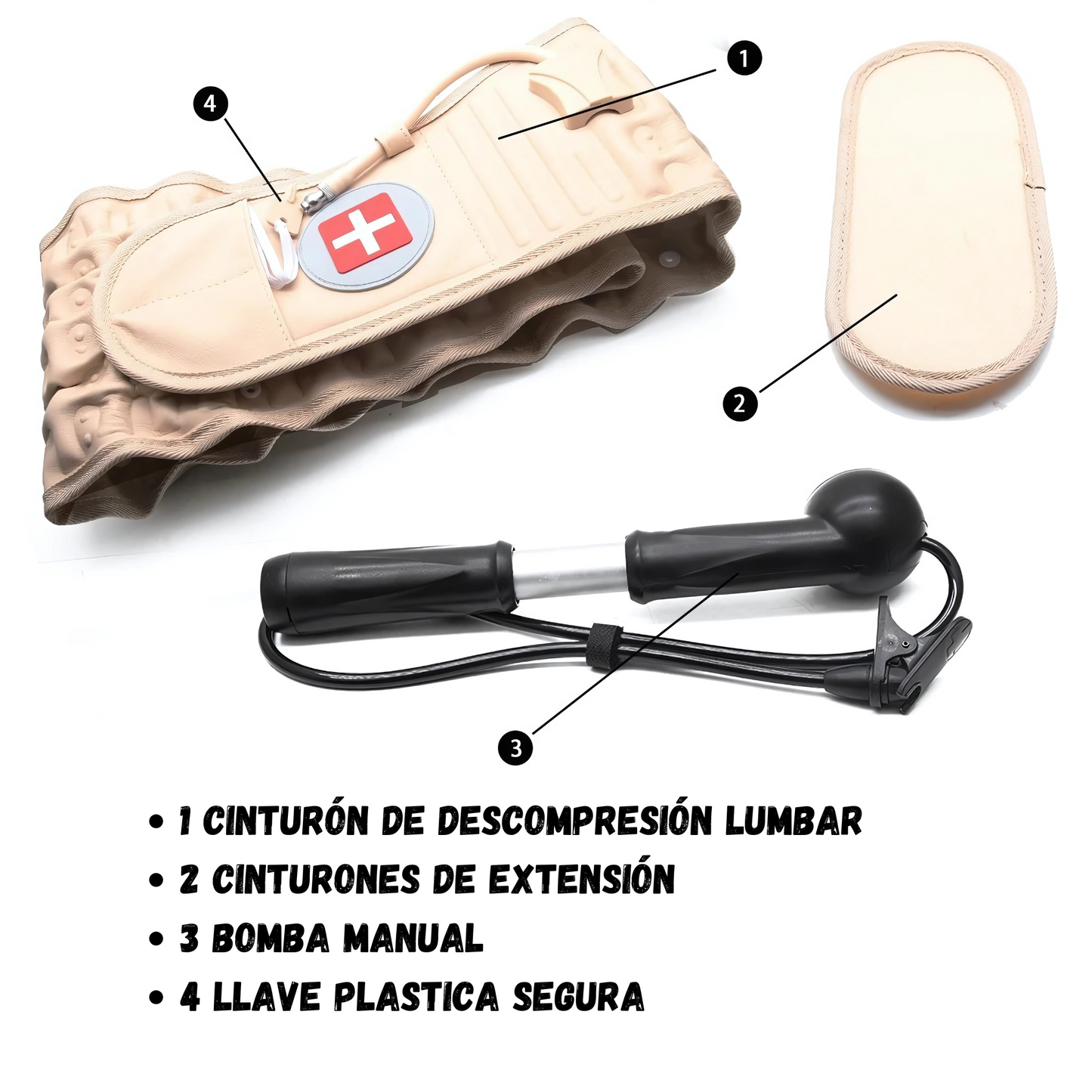 🔥 Cinturón de Descompresión Lumbar – Alivio Instantáneo del Dolor de Espalda | Soporte Ergonómico y Extensor para Cintura 🔥